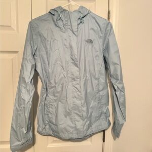 North Face Women's Light Blue Rain Jacket